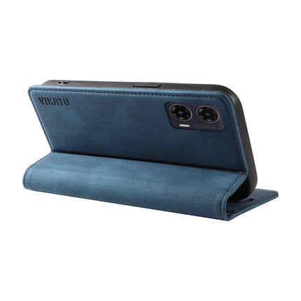 YIKATU YK-004 For Motorola Moto G35 5G Case Leather Skin-Touch Phone Cover Magnetic Auto-Absorbed