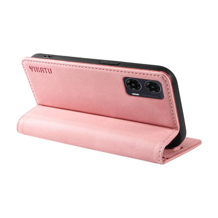 YIKATU YK-004 For Motorola Moto G35 5G Case Leather Skin-Touch Phone Cover Magnetic Auto-Absorbed