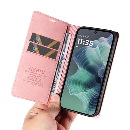 YIKATU YK-004 For Motorola Moto G35 5G Case Leather Skin-Touch Phone Cover Magnetic Auto-Absorbed