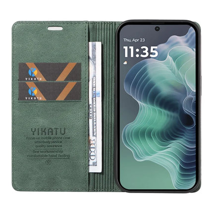 YIKATU YK-004 For Motorola Moto G35 5G Case Leather Skin-Touch Phone Cover Magnetic Auto-Absorbed