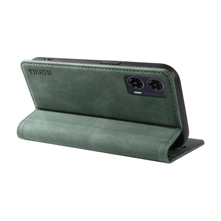YIKATU YK-004 For Motorola Moto G35 5G Case Leather Skin-Touch Phone Cover Magnetic Auto-Absorbed