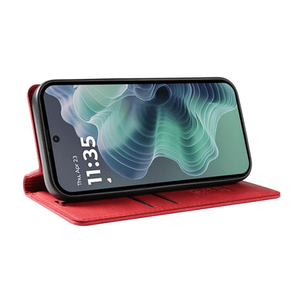 YIKATU YK-004 For Motorola Moto G35 5G Case Leather Skin-Touch Phone Cover Magnetic Auto-Absorbed