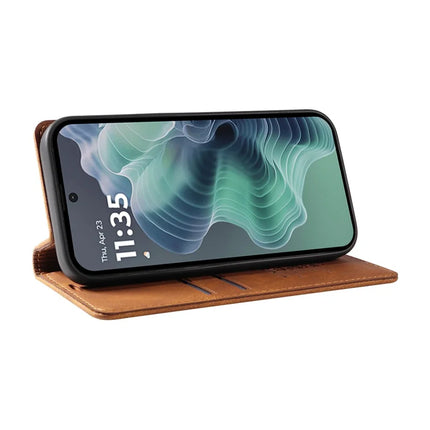 YIKATU YK-004 For Motorola Moto G35 5G Case Leather Skin-Touch Phone Cover Magnetic Auto-Absorbed
