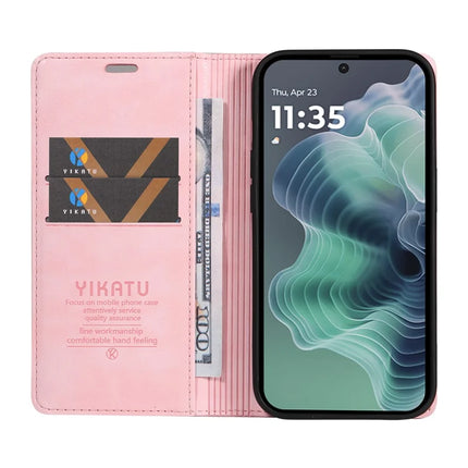 YIKATU YK-006 For Motorola Moto G35 5G Case Card Slots Magnetic Closure Leather Phone Cover Litchi Texture
