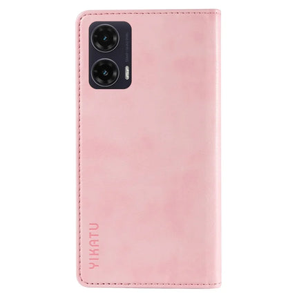 YIKATU YK-006 For Motorola Moto G35 5G Case Card Slots Magnetic Closure Leather Phone Cover Litchi Texture