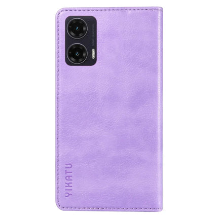 YIKATU YK-006 For Motorola Moto G35 5G Case Card Slots Magnetic Closure Leather Phone Cover Litchi Texture