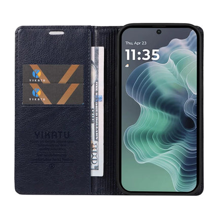 YIKATU YK-006 For Motorola Moto G35 5G Case Card Slots Magnetic Closure Leather Phone Cover Litchi Texture