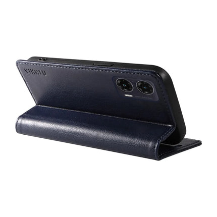 YIKATU YK-006 For Motorola Moto G35 5G Case Card Slots Magnetic Closure Leather Phone Cover Litchi Texture
