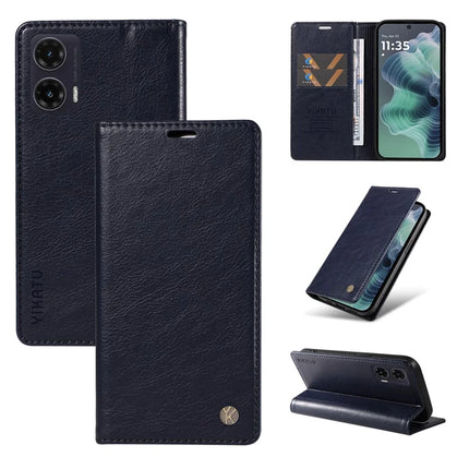YIKATU YK-006 For Motorola Moto G35 5G Case Card Slots Magnetic Closure Leather Phone Cover Litchi Texture