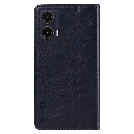 YIKATU YK-006 For Motorola Moto G35 5G Case Card Slots Magnetic Closure Leather Phone Cover Litchi Texture