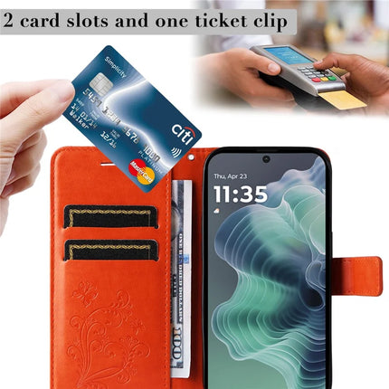 For Motorola Moto G35 5G Case Butterfly Leather Phone Cover