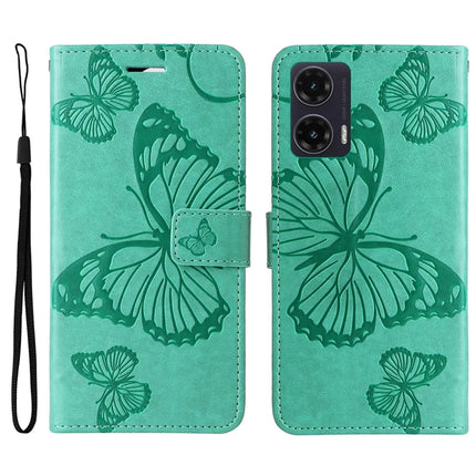 For Motorola Moto G35 5G Case Butterfly Leather Phone Cover - Green