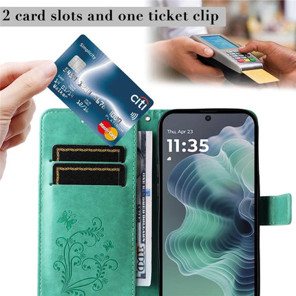 For Motorola Moto G35 5G Case Butterfly Leather Phone Cover
