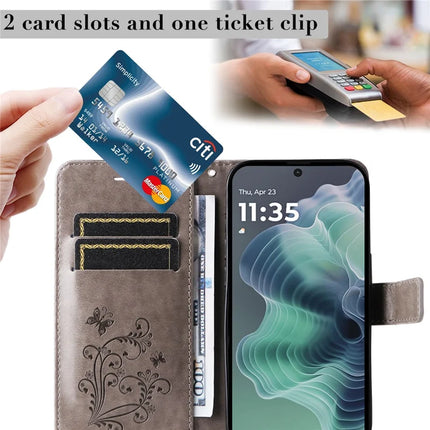 For Motorola Moto G35 5G Case Butterfly Leather Phone Cover