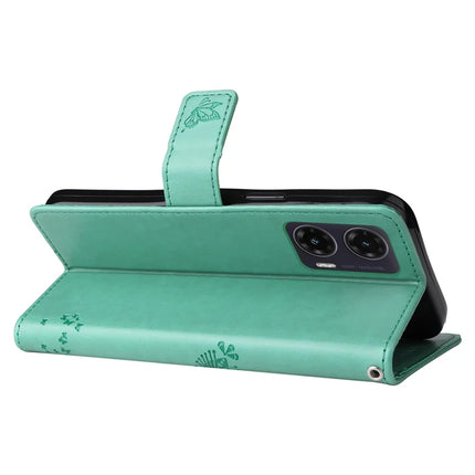 For Motorola Moto G35 5G Case Cat Tree Pattern Flip Leather Phone Cover