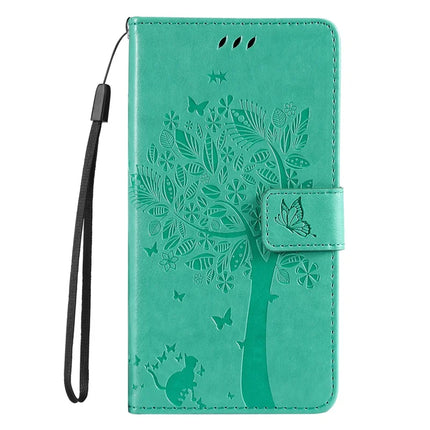 For Motorola Moto G35 5G Case Cat Tree Pattern Flip Leather Phone Cover