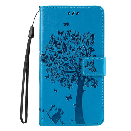 For Motorola Moto G35 5G Case Cat Tree Pattern Flip Leather Phone Cover