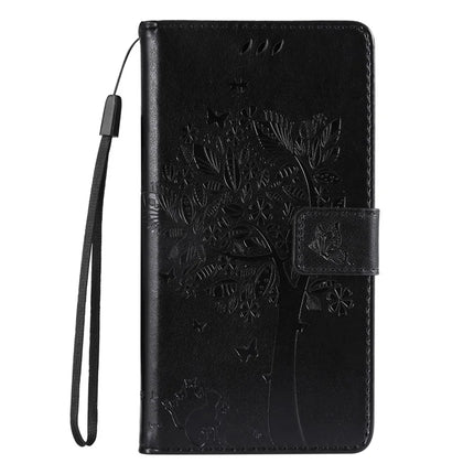 For Motorola Moto G35 5G Case Cat Tree Pattern Flip Leather Phone Cover
