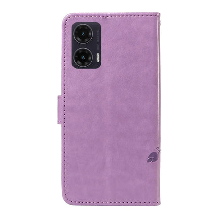 For Motorola Moto G35 5G Case Flower Pattern PU Leather Wallet Phone Cover