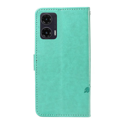 For Motorola Moto G35 5G Case Flower Pattern PU Leather Wallet Phone Cover