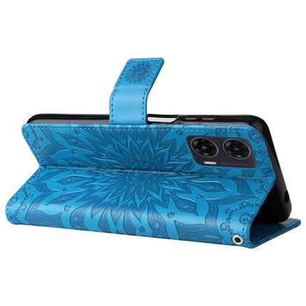 For Motorola Moto G35 5G Case Sunflower Leather Wallet Phone Cover