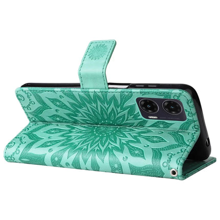 For Motorola Moto G35 5G Case Sunflower Leather Wallet Phone Cover
