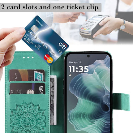 For Motorola Moto G35 5G Case Sunflower Leather Wallet Phone Cover