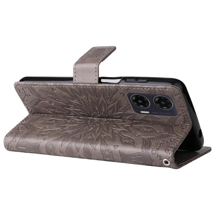 For Motorola Moto G35 5G Case Sunflower Leather Wallet Phone Cover