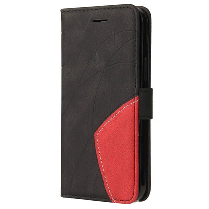 For Motorola Moto G35 5G Leather Case Wallet Stand Color Splicing Phone Cover