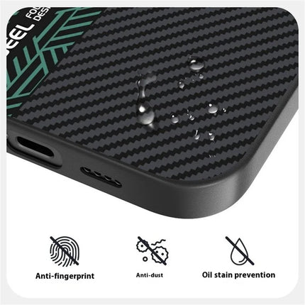 ABEEL For iPhone 14 Case PC + TPU + Aluminum Alloy + PU Leather Phone Cover Compatible with MagSafe