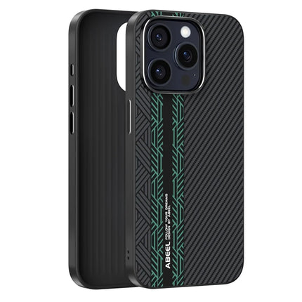 ABEEL For iPhone 13 Pro Case PC + TPU + Aluminum Alloy + PU Leather Phone Cover Compatible with MagSafe