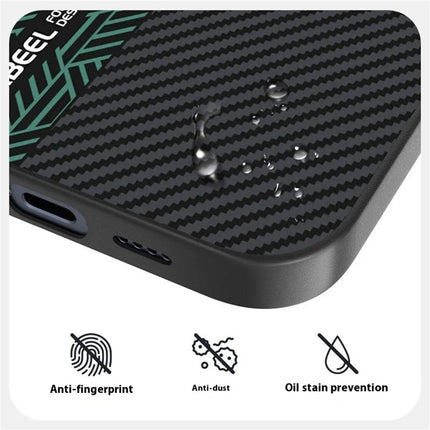 ABEEL For iPhone 13 Pro Max Case PC + TPU + Aluminum Alloy + PU Leather Phone Cover Compatible with MagSafe