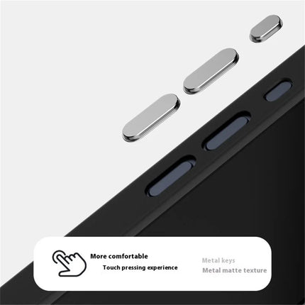 ABEEL For iPhone 13 Pro Max Case PC + TPU + Aluminum Alloy + PU Leather Phone Cover Compatible with MagSafe