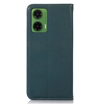 KHAZNEH For Motorola Moto G35 5G Case Genuine Cow Leather Wallet Phone Cover Nappa Texture