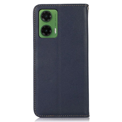 KHAZNEH For Motorola Moto G35 5G Case Genuine Cow Leather Wallet Phone Cover Nappa Texture