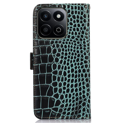 For Honor X7c 4G / 200 Smart 5G / Play 60 Plus 5G Case Crocodile Texture Genuine Cow Leather Phone Wallet Cover