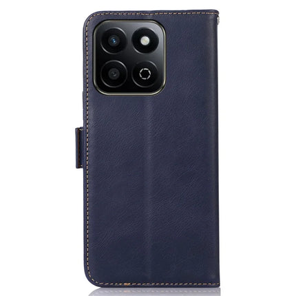For Honor X7c 4G / 200 Smart 5G / Play 60 Plus 5G Case RFID Blocking Genuine Cow Leather Wallet Phone Cover