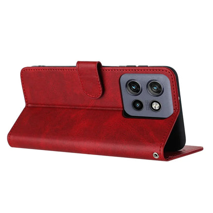 For Motorola Edge 50 Neo 5G / Moto S50 5G / Thinkphone 25 5G Case Flip Stand PU Leather Wallet Phone Cover Calf Texture