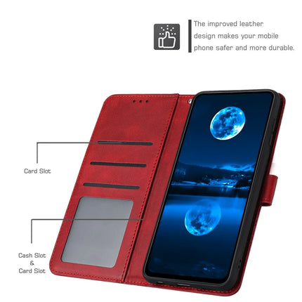 For Motorola Edge 50 Neo 5G / Moto S50 5G / Thinkphone 25 5G Case Flip Stand PU Leather Wallet Phone Cover Calf Texture