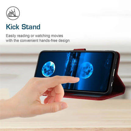 For Motorola Edge 50 Neo 5G / Moto S50 5G / Thinkphone 25 5G Case Flip Stand PU Leather Wallet Phone Cover Calf Texture