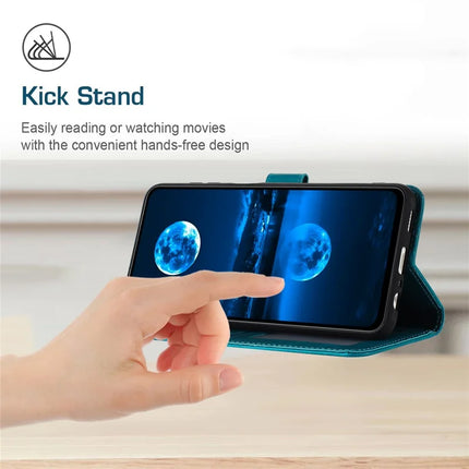 For Motorola Edge 50 Neo 5G / Moto S50 5G / Thinkphone 25 5G Case Flip Stand PU Leather Wallet Phone Cover Calf Texture