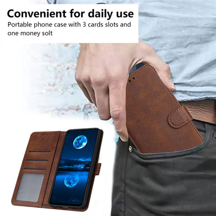 For Motorola Edge 50 Neo 5G / Moto S50 5G / Thinkphone 25 5G Case Flip Stand PU Leather Wallet Phone Cover Calf Texture