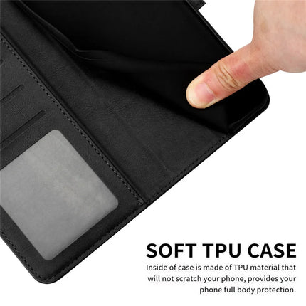 For Motorola Edge 50 Neo 5G / Moto S50 5G / Thinkphone 25 5G Case Flip Stand PU Leather Wallet Phone Cover Calf Texture