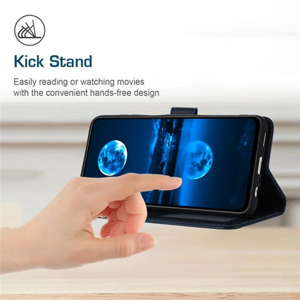 For Motorola Edge 50 Neo 5G / Moto S50 5G / Thinkphone 25 5G Case Flip Stand PU Leather Wallet Phone Cover Calf Texture