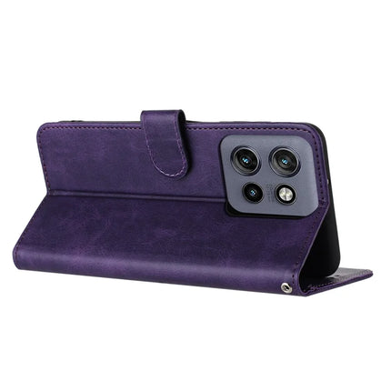 For Motorola Edge 50 Neo 5G / Moto S50 5G / Thinkphone 25 5G Case Flip Stand PU Leather Wallet Phone Cover Calf Texture