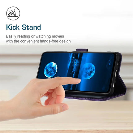 For Motorola Edge 50 Neo 5G / Moto S50 5G / Thinkphone 25 5G Case Flip Stand PU Leather Wallet Phone Cover Calf Texture