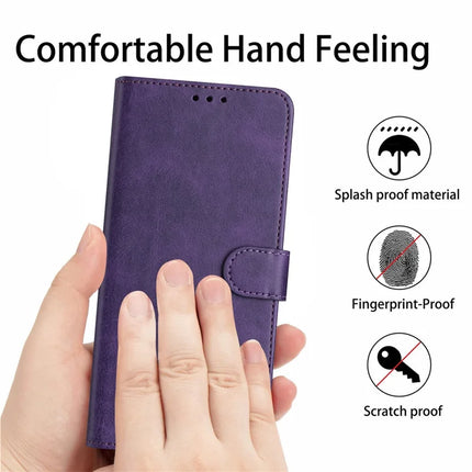 For Motorola Edge 50 Neo 5G / Moto S50 5G / Thinkphone 25 5G Case Flip Stand PU Leather Wallet Phone Cover Calf Texture