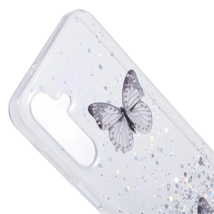 WANLONFENG AW Series for Samsung Galaxy A16 4G / 5G Case with Screen Film TPU Phone Cover PVC Butterfly Epoxy