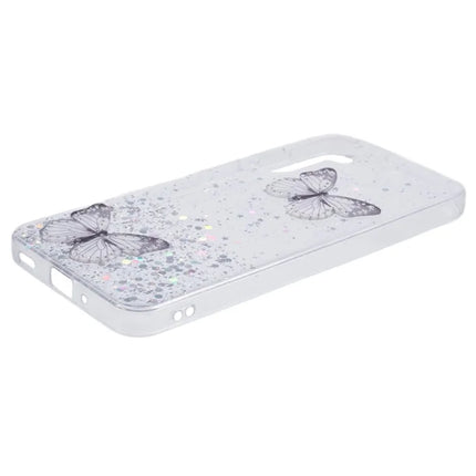 WANLONFENG AW Series for Samsung Galaxy A16 4G / 5G Case with Screen Film TPU Phone Cover PVC Butterfly Epoxy