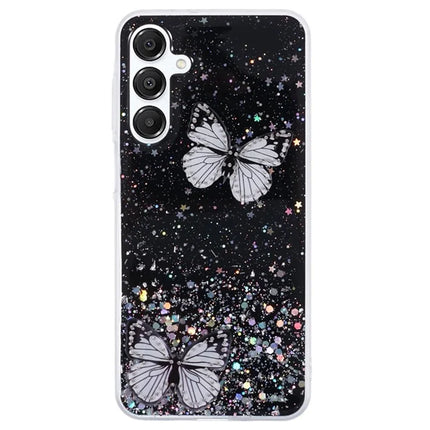 WANLONFENG AW Series for Samsung Galaxy A16 4G / 5G Case with Screen Film TPU Phone Cover PVC Butterfly Epoxy